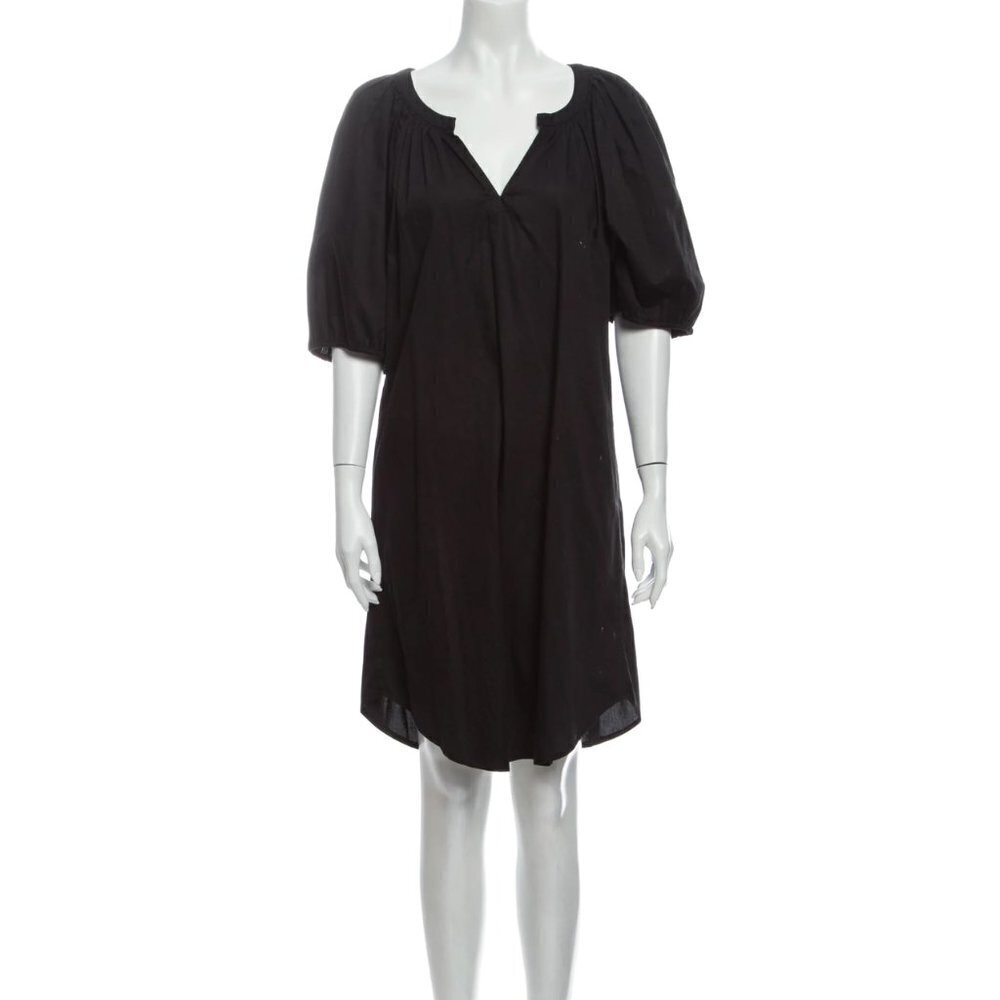 Diane Von Furstenberg Keoni Black Dress Puff Sleeves‎ Size 2